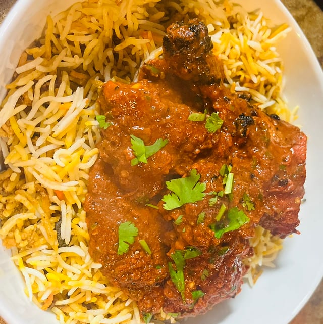 Tandoori Chicken Biryani.