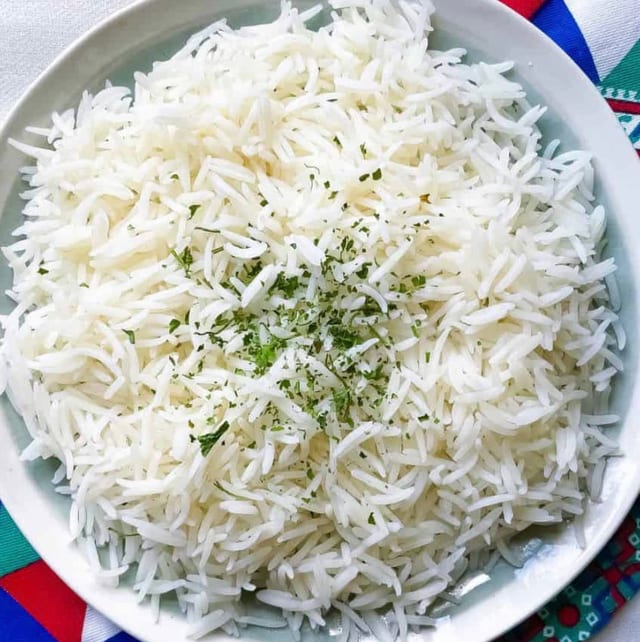 Basmathi Rice.