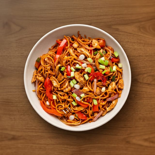 Chicken Schezwan Noodles.